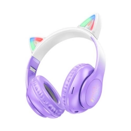 Auriculares Hoco W42 CAT Kids Purp Morado Inal�mbricos