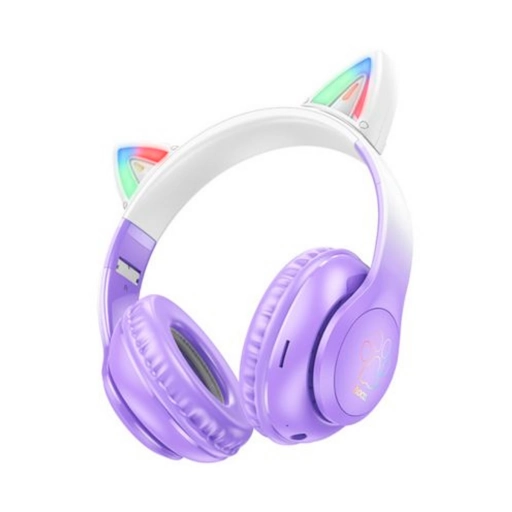 Auriculares Hoco W42 CAT Kids Purp Morado Inal�mbricos