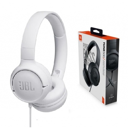 Auriculares JBL Tune 500 Cableados On-Ear Blanco