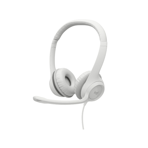 Auriculares Logitech H390 USB Off White con Micr�fono