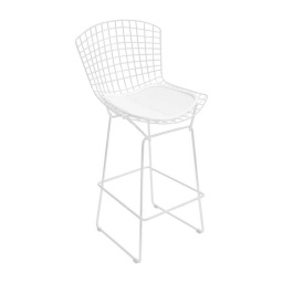 Banqueta Alta Trama Blanca Met�lica Unsi Furniture