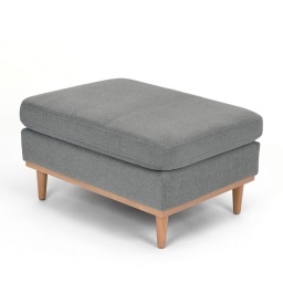 Banqueta Taurus Gris Tapizada para Pie de Cama