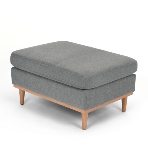 Banqueta Taurus Gris Tapizada para Pie de Cama