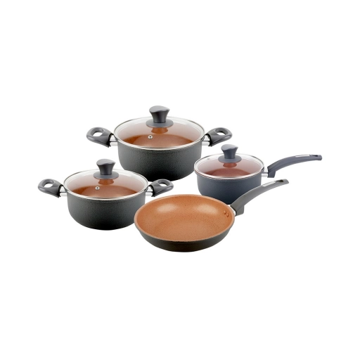 Bater�a de Cocina Cuori Bronzi 7 piezas Cer�mica Natural
