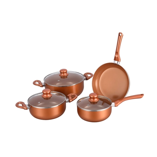 Bater�a de Cocina Cuori Chef 7 piezas Cer�mica S�mil Cobre