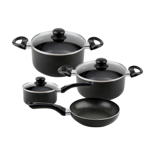 Bater�a de Cocina Cuori Black 7 piezas Antiadherente