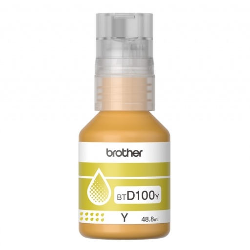 Botella de Tinta Brother BTD100Y Amarilla 48,8 ml Original