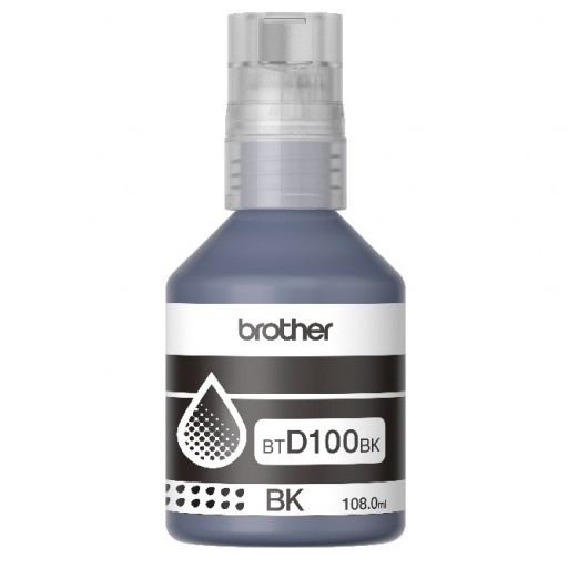 Botella de Tinta Brother BTD100BK Negra 108 ml Original