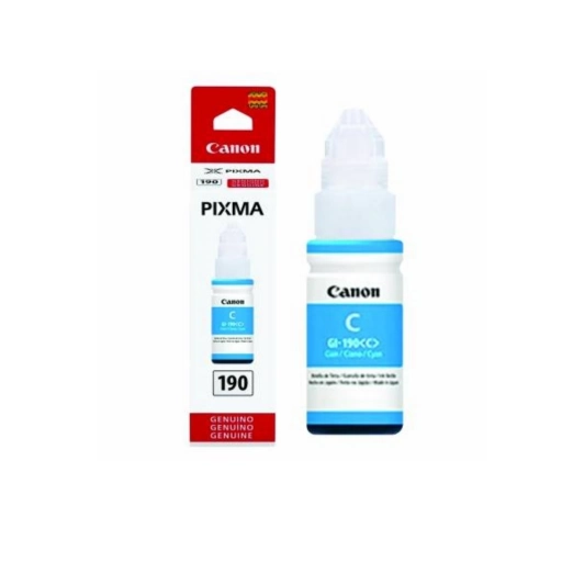 Botella de Tinta Canon GI-190 Cyan Original 70 ml