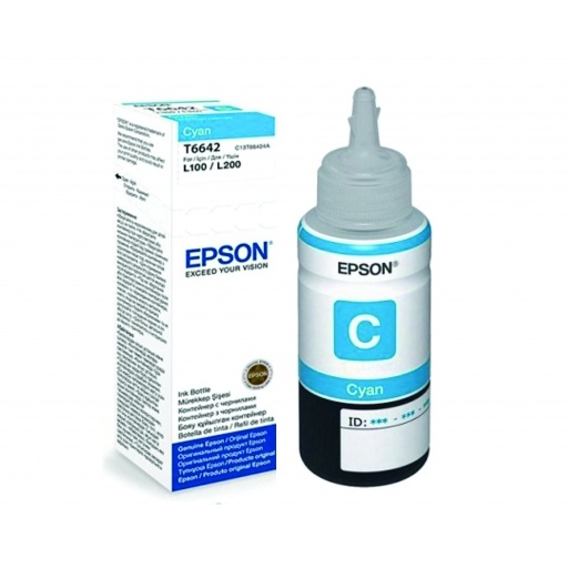 Botella de Tinta Epson T6642 Cyan 70 ml Original