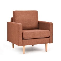 Butaca Silln Tokio Tapizado Rustico Oxido