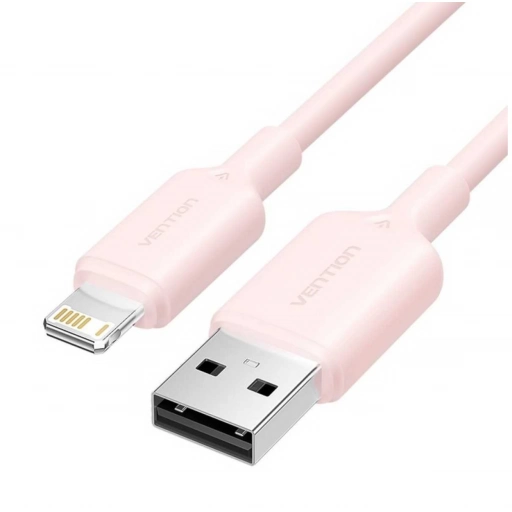 Cable de USB A a Lightning 2.4A 2metros Vention Rosado