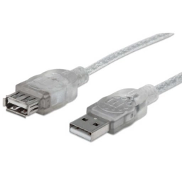 Cable Extensi�n USB 2.0 Manhattan Macho a Hembra 3 Metros
