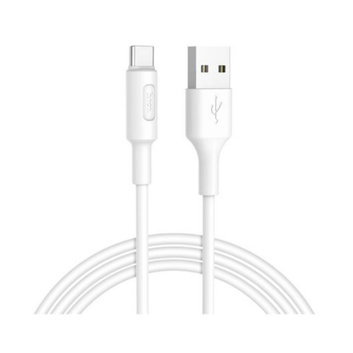 Cable Hoco X25 USB-a a USB-C de 1 m en Color Blanco