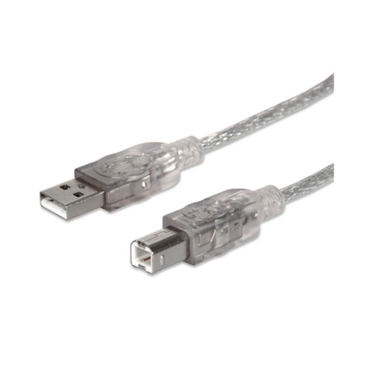 Cable para Impresoras Manhattan USB 2,0 A/B 4,5 m Gris