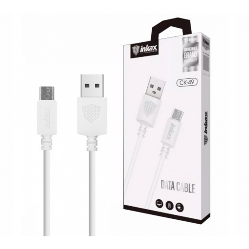 Cable Inkax Micro Usb A USB 5 a 1 m Blanco para Carga
