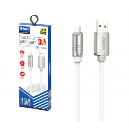 Cable Micro USB Inkax Silicona Plateado 1 m y 3 a