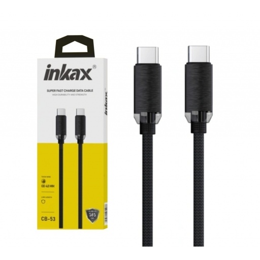 Cable Inkax USB-C a USB-C de 240 W y 2 m Color Negro