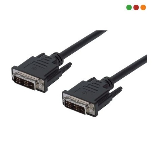 Cable Manhattan DVI-D 18+1 Pin 1,8 metros Negro