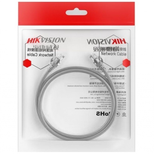 Cable de Red Hikvision Patchcord Cat 6 50 cm Gris