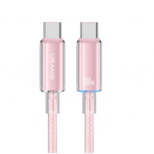 Cable USB C a USB C 1.2 Metros Usams SJ660 Rosado