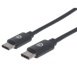 Cable USB-C a USB-C Manhattan de 3 metros para Carga y Datos