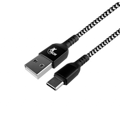 Cable USB-C Xtech Mallado de Carga y Datos Diario Reforzado