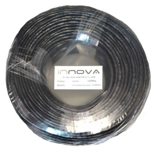 Cable UTP Innova Cat5e Exterior 100 m Negro Cobre