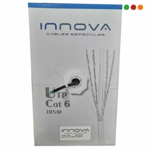 Cable UTP Innova Cat6 Exterior 305 m Negro CCA