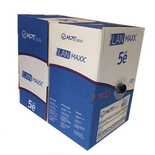 Cable UTP MPT Cat5e Exterior 305 m Negro Cobre Bobina