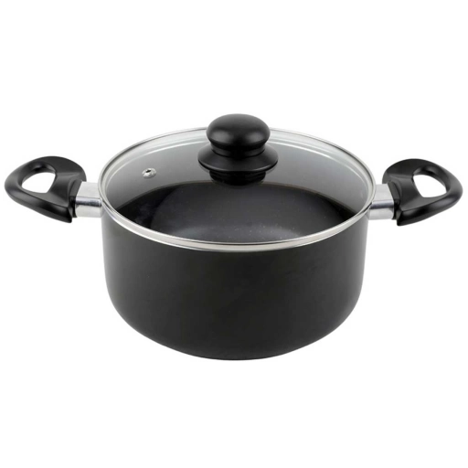 Cacerola Cuori Black 20 cm Antiadherente con Tapa Negra