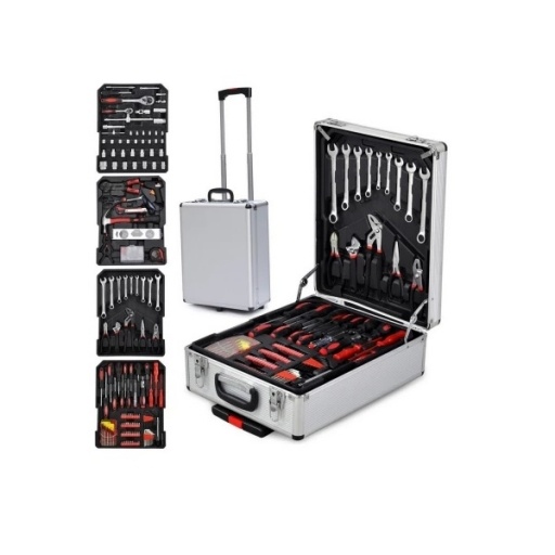 Caja Lumax de Herramientas con 386 Accesorios Y Carrito
