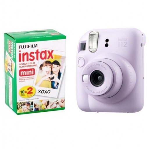C�mara Instant�nea Fujifilm Instax Mini 12 Papel X20 Lila