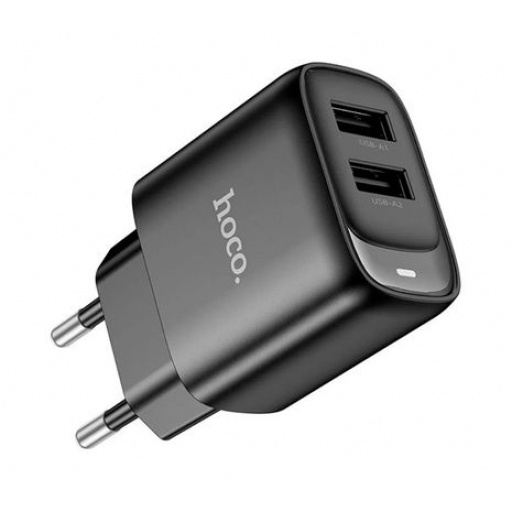 Cargador Hoco C141A USB-a 10,5 W Negro de Pared