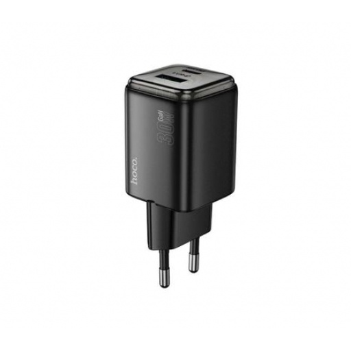 Cargador Hoco N71 PD 30 W Negro con USB-C y USB-a