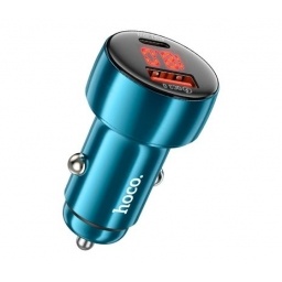 Cargador para Auto Hoco Z50 48 W USB-C USB-a Azul