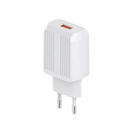 Cargador Inkax C02 USB-A 2,1 A con Cable USB-C Blanco
