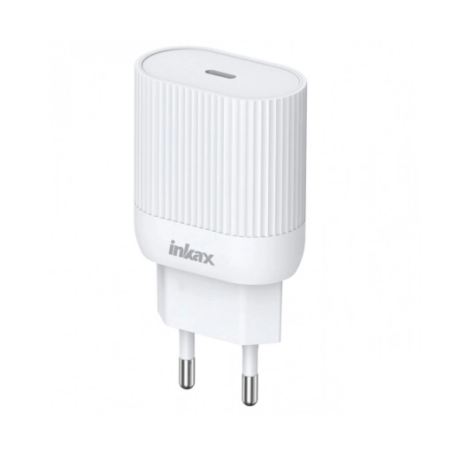 Cargador Inkax Y24 USB-C PD 20 W Blanco Compacto