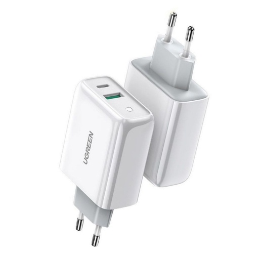 Cargador Ugreen Usb Y USB-C 38 W Blanco de Pared Compacto