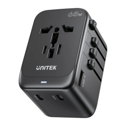 Cargador Universal Unitek 65W 3 USB-C PD 1 USB-A