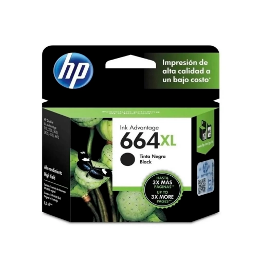 Cartucho de Tinta HP 664XL Negro Rinde 480 Copias
