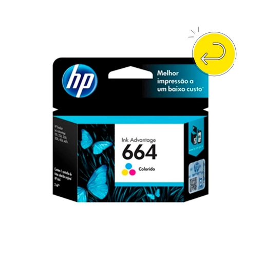 Cartucho HP 664 Tricolor Rendimiento 100 copias