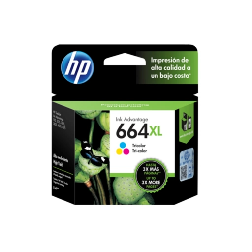 Cartucho de Tinta HP 664 XL Tricolor Rendimiento 330 P�ginas