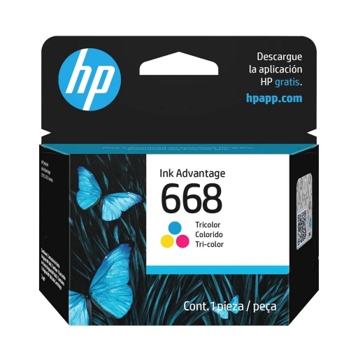 Cartucho de Tinta HP 668 Tricolor Original hasta 120 P�ginas