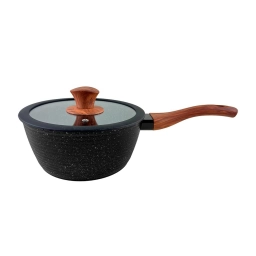 Cazo Cuori Preto 20 cm 2,5 litros Antiadherente con Tapa