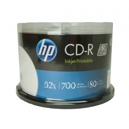 CD-R HP 52x 80min 700MB Printable Pack x50