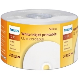 CD-R Philips 52x 80min 700MB Printable Pack x50