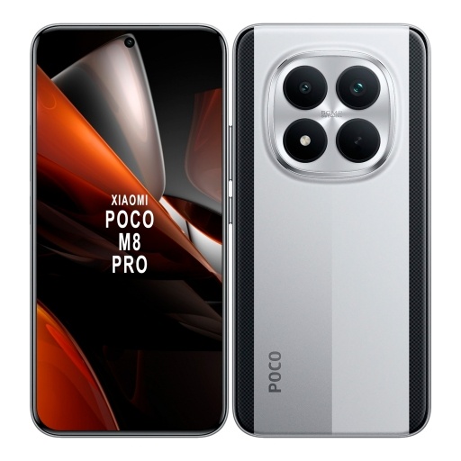 Celular Xiaomi POCO M8 Pro 5G 8 GB 256 GB Plateado IP68