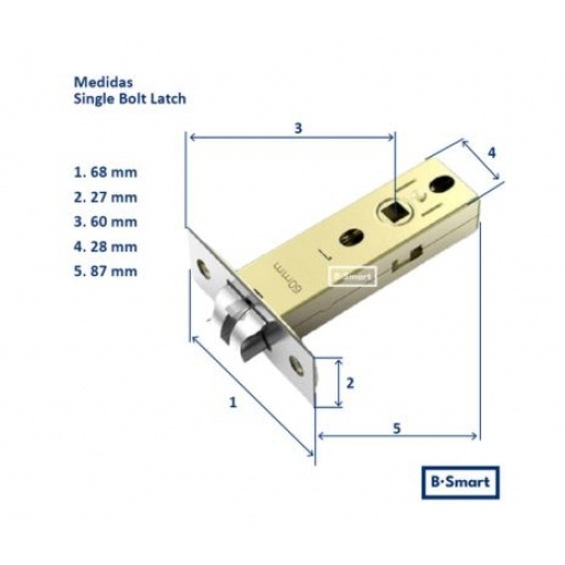 Cerrojo Inteligente Bsmart Single Bolt para Puerta Principal