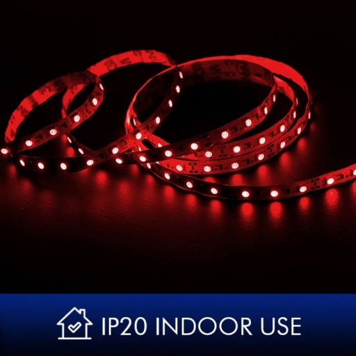 Cinta LED Unicom SMD3528 Roja 5 metros 12 V Interior